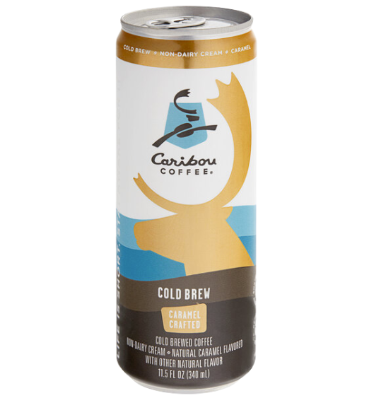 Caribou Caramel Crafted Cold Brew Coffee 11.5 fl. oz. - 12/Case