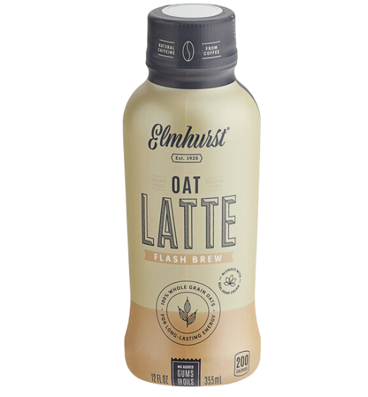 Elmhurst Single Serve Flash Brew Oat Latte 12. fl. oz. - 12/Case