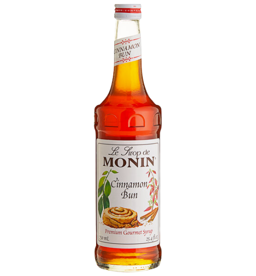 Monin Premium Cinnamon Bun Flavoring Syrup 750 mL