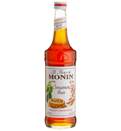 Monin Premium Cinnamon Bun Flavoring Syrup 750 mL