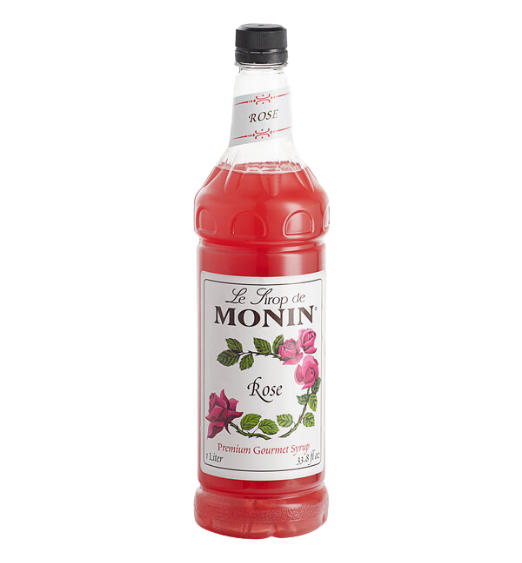 Monin Premium Rose Flavoring Syrup 1 Liter