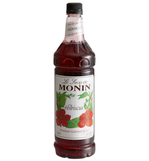 Monin Premium Hibiscus Flavoring Syrup 1 Liter