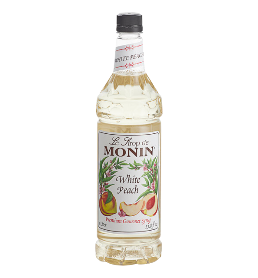 Monin Premium White Peach Flavoring / Fruit Syrup 1 Liter