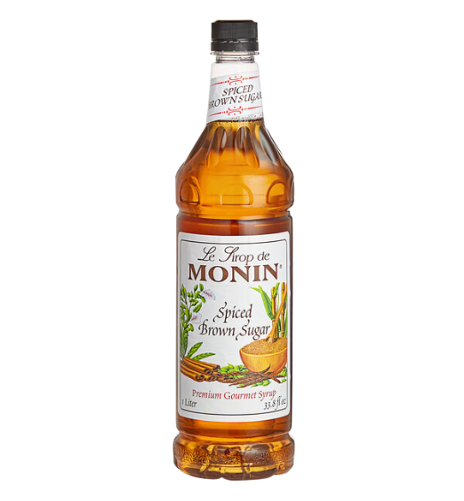 Monin Premium Spiced Brown Sugar Flavoring Syrup 1 Liter