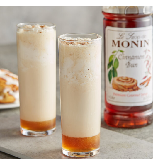 Monin Premium Cinnamon Bun Flavoring Syrup 1 Liter