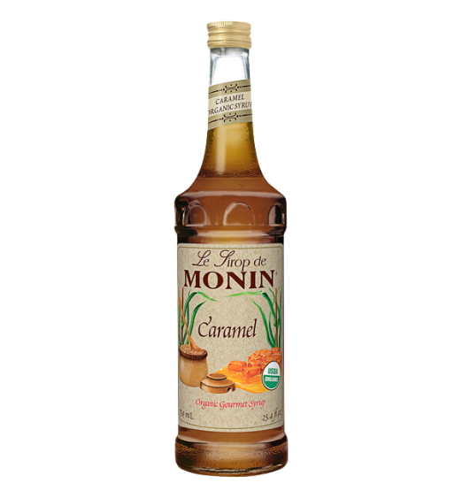 Monin Organic Caramel Flavoring Syrup 750 mL