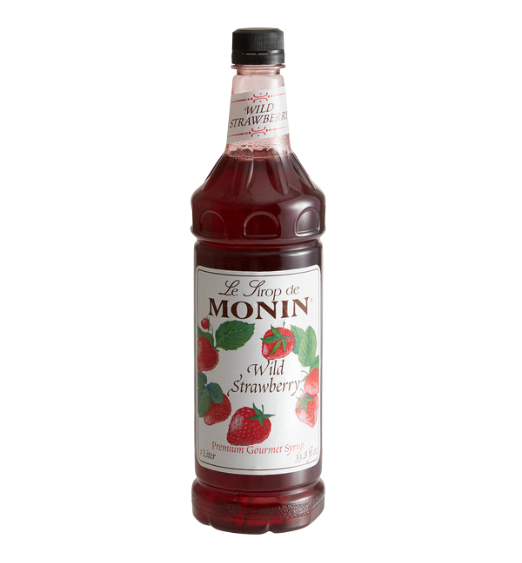 Monin Premium Wild Strawberry Flavoring Syrup 1 Liter