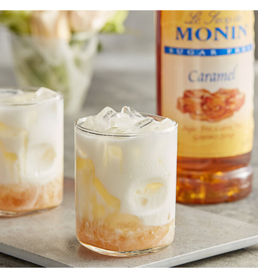 Monin Sugar Free Caramel Flavoring Syrup 1 Liter