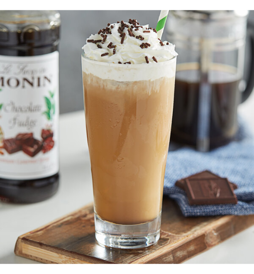 Monin Premium Chocolate Fudge Flavoring Syrup 750 mL