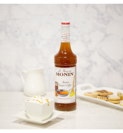 Monin Premium Brown Butter Toffee Flavoring Syrup 750 mL