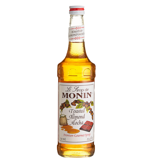 Monin Premium Toasted Almond Mocha Flavoring Syrup 750 mL