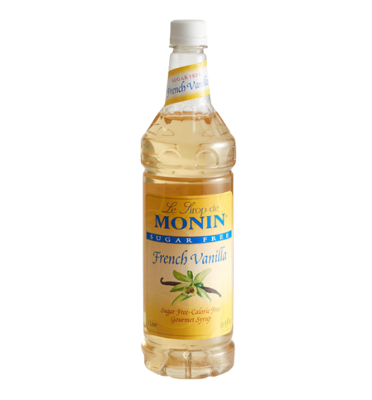 Monin Sugar Free French Vanilla Flavoring Syrup 1 Liter