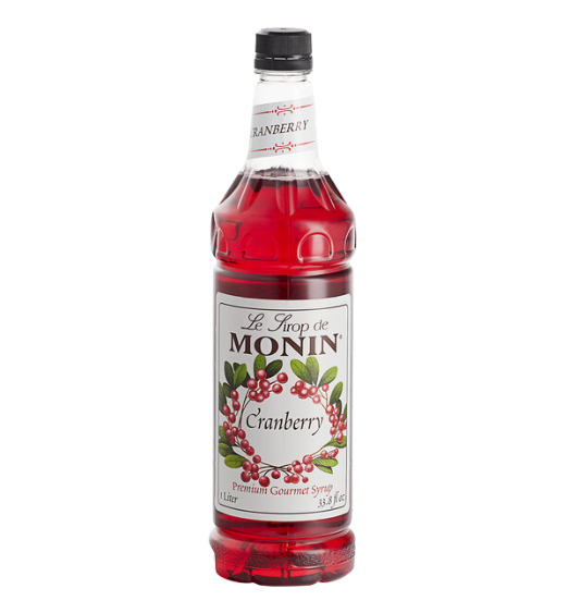 Monin Premium Cranberry Flavoring / Fruit Syrup 1 Liter