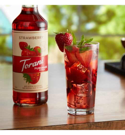 Torani Puremade Strawberry Flavoring Syrup 750 mL