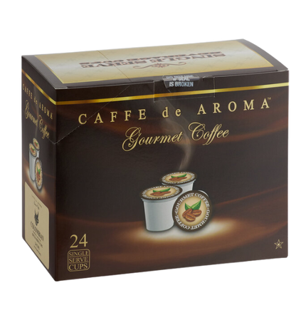 Caffe de Aroma Colombian Supreme Coffee Single Serve Cups - 24/Box