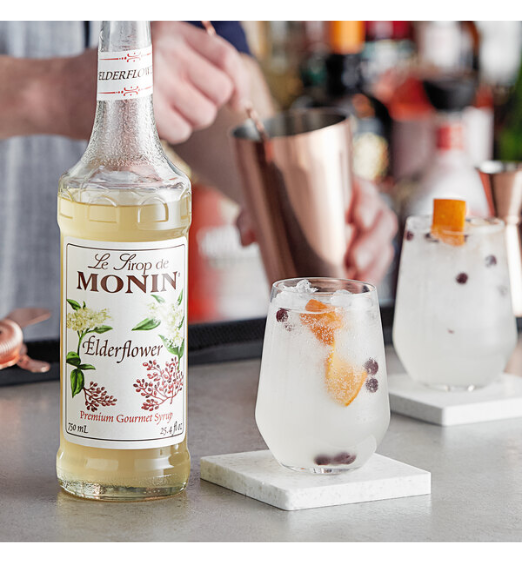 Monin Premium Elderflower Flavoring Syrup 750 mL