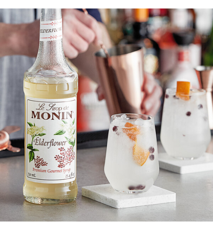 Monin Premium Elderflower Flavoring Syrup 750 mL