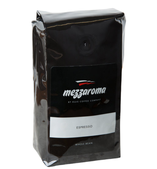 Ellis Mezzaroma 12 oz. Dark Regular Whole Bean Espresso - 6/Case