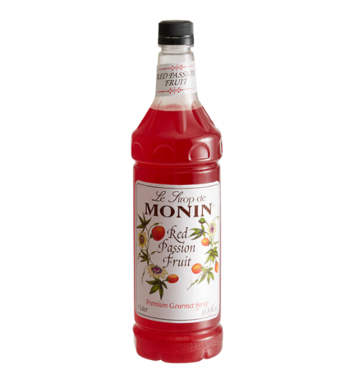 Monin Premium Red Passion Fruit Flavoring Syrup 1 Liter