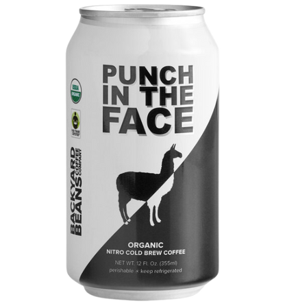 Backyard Beans 12 fl. oz. Organic Nitro Punch in the Face Cold Brew Coffee - 12/Case