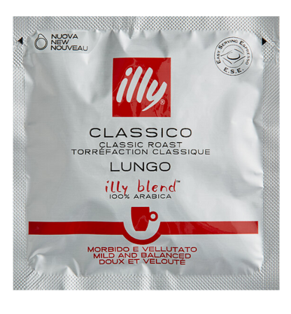 illy Classico Lungo Single Serve Espresso Pods - 18/Box