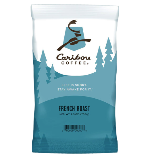 Caribou Coffee 2.5 oz. French Roast Coffee Packet - 18/Case